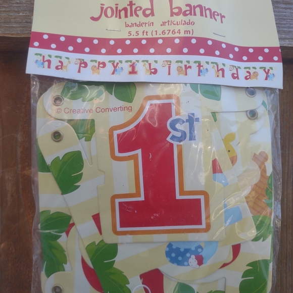 🆕 Happy 1St birthday party banner - Picture 3 of 4